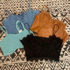 Lot of 4 tube tops